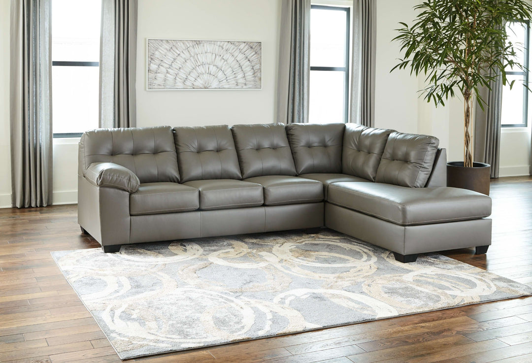 Donlen - Gray - Left Arm Facing Sofa, Right Arm Facing Corner Chaise Sectional