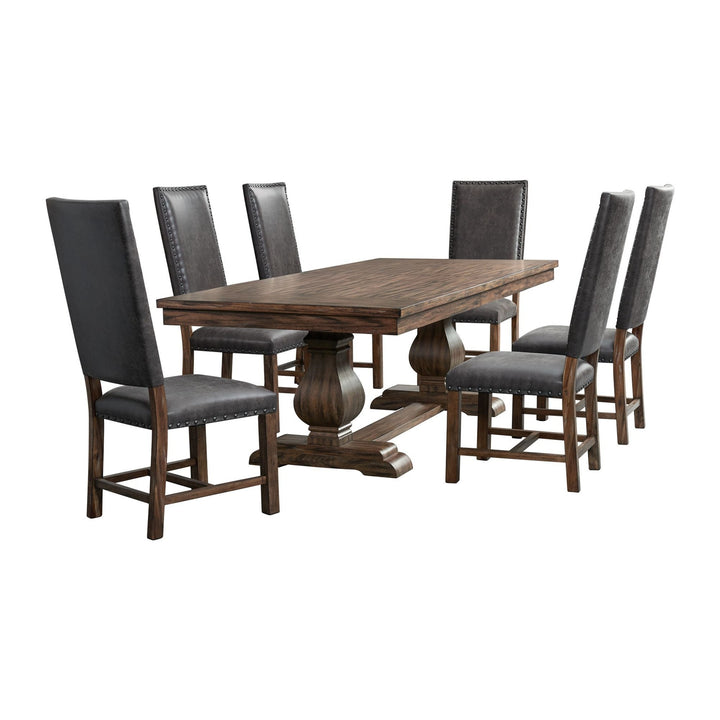 Gramercy 7PC Dining Set-Table and Six Tall Back Chairs