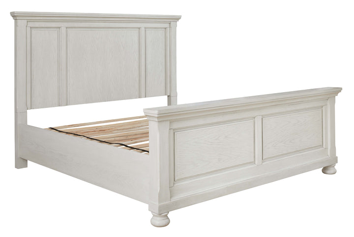 Ashley B742 - Robbinsdale - Antique White - King Panel Bed