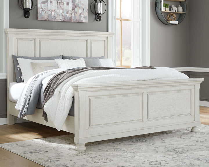 Ashley B742 - Robbinsdale - Antique White - King Panel Bed