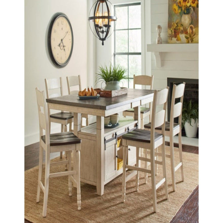 Madison County Counter Table with 6 Counter Stools